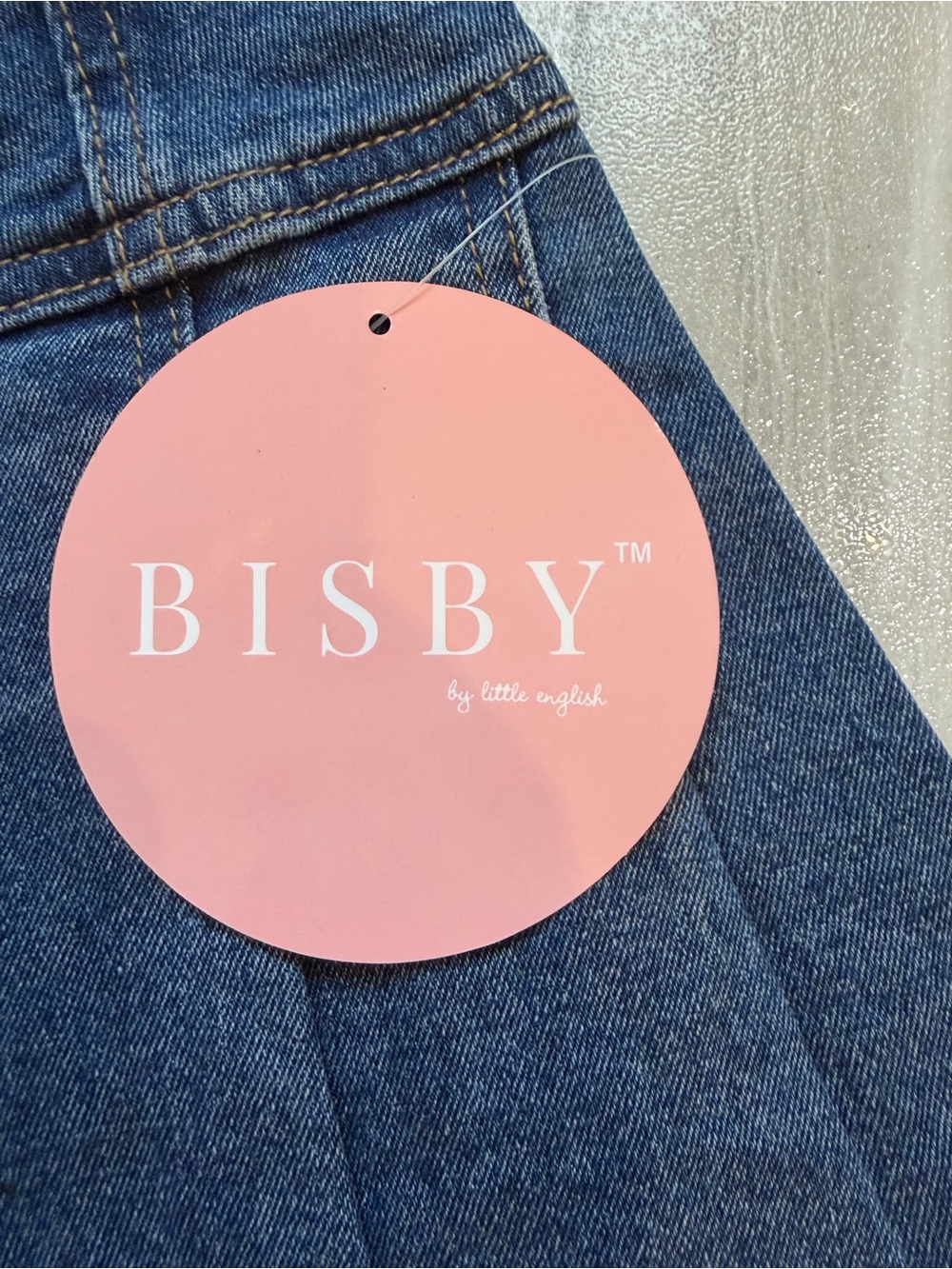 NWT Bisby Classic Pleated Preppy Western Stretch Denim Blue Jean Skort Girls 7 - Picture 4 of 10
